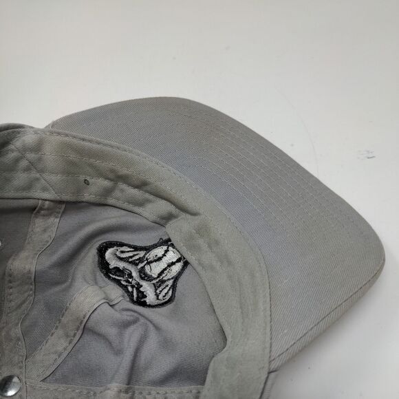 New Era Mens Slideback Hat Gray OSFA Embroidered Rattlesnake Logo Distressed - Picture 10 of 12
